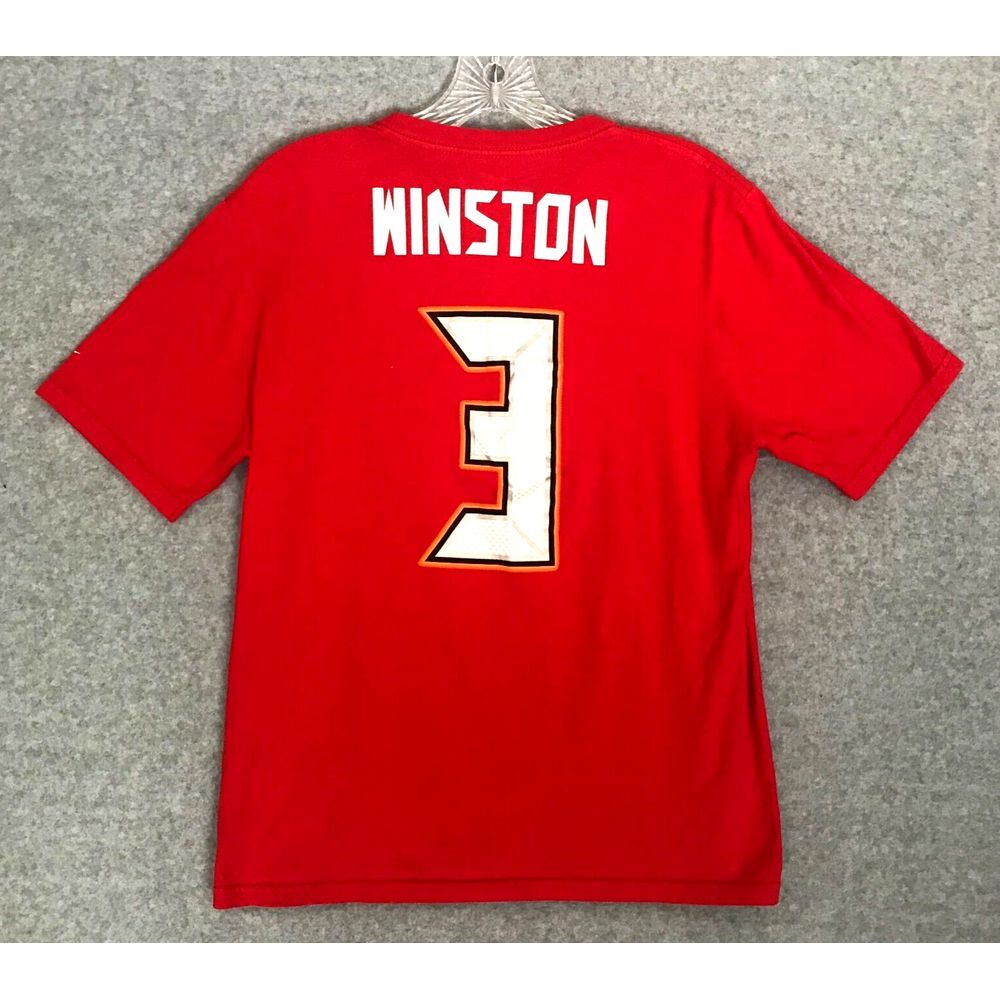 Nike Tee Tampa Bay‎ Buccaneers Jameis Winston T-Shirt Youth Boys XL Red #3
